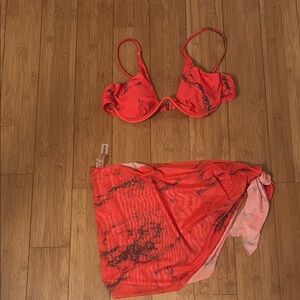 SHEIN Coral Marble Bikini Set